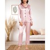 Vlazom Pyjamas for Women, Soft Satin Long Sleeve Pjs Set