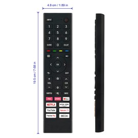 VINABTY New ERF3A80 Remote Control Replacement for Hisense Smart TV 55A6G 60A6G 65A6G 70A6G 75A6G 75A6GTUK 43A6G 50A6G 65A6GTUK 43A6GTUK 50A6GTUK 55A6GTUK 50E76GQTUK 50A6GQTUK 50A66GQTUK 50A66 BGTUK