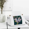 White Purple Butterflies Tissue Box Cover Tissue Box Holder PU