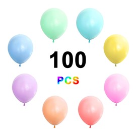 100 Mixed Color Latex Balloons for Adult Parties, Weddings & Events - Premium Air-Filled Decoration (12 Inch, Assorted)