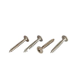 Screws for impact ground sleeves made of galvanised steel, 4 pieces per pack, dimensions 7 x 50 mm, for attaching fence posts in impact sleeves, post sleeve, ground impact sleeve