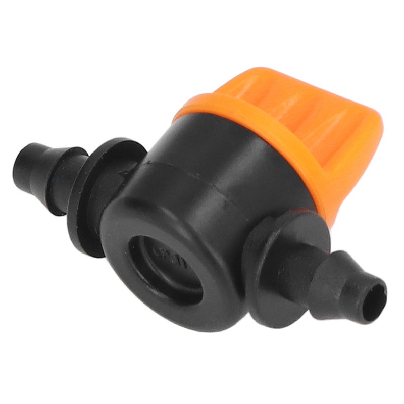 100Pcs 4/7 Barb Valve Irrigation Mini Pipe Water Valve Through