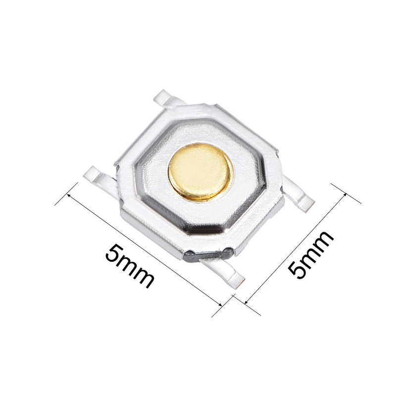 uxcell 30PCS 5x5x1.5mm Momentary PCB Surface Mounted Devices SMT Mount