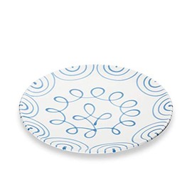 GMUNDNER KERAMIK Dinner Plate Diameter 28 cm Blue Flamed Handmade Ceramic from Austria