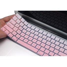 JuYuish Keyboard Skin Compatible with MacBook Air 15 13.6 inch M3 M2 A3114 A2941 A3113 A2681, MacBook Pro 14 & 16 A3112 A3185 A3401 A2918 A2992 A2779 A2442 A3403 A3186 A2991 A2780 A2485 (Ombre Pink)