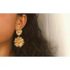 Dtup Aretes De Girasol Largos Elegantes