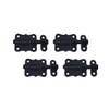 QCAA Deco Durable Steel Sliding Barrel Bolt, 2-1/2'', Black Coated,