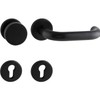 HOPPE Amsterdam Door Handle and Knob Fixed on Round Rosette