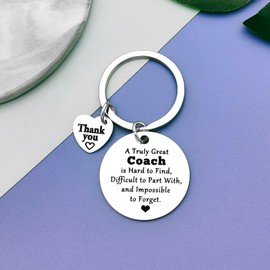 Thank You Gift for Coach Appreciation Gift Keyring for Baseball Football Softball Coach Teacher Swimming Cheer Coach Retirement Gift Team Mum Gift End of Season Coach Gift Christmas Graduation Gift