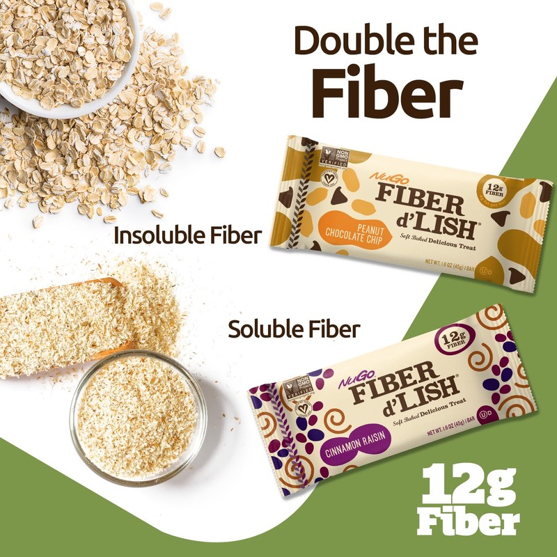 NuGo Fiber d'Lish Blondie, 12g High Fiber, 160 Calories, 16