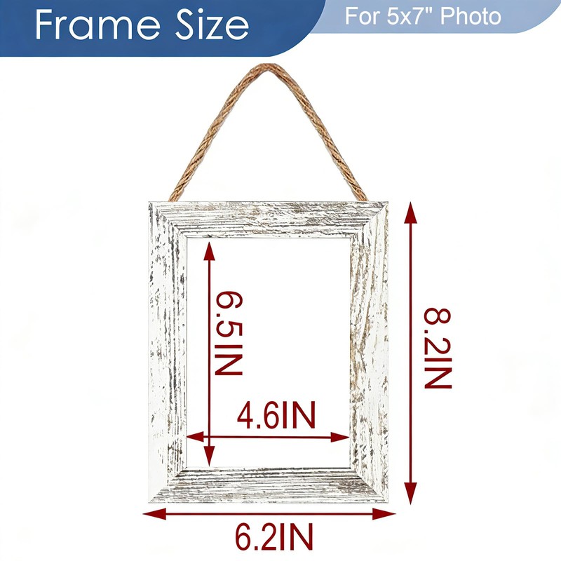 VMUZEDER 5x7 Wall Hanging Picture Frames Collage with 2 Frames