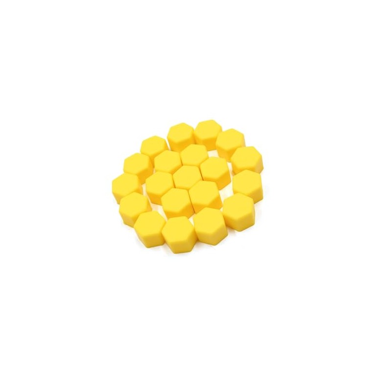 Partuto 20pcs 19mm Rubber Car Wheel Tire Nut Screw Lug