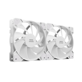 MARSGAMING Mars Gaming MF-PROX2 White, Kit 2 120 mm Fan, Anti-Vibration System, Ultra Quiet, Dual Connection 3PIN + 4PIN