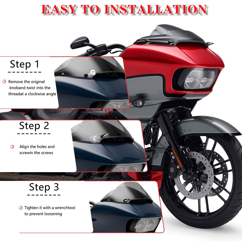 LDJXDADI Windshield Screws, Fairing Bolts, Motorcycle Windscreen Screws Compatible for