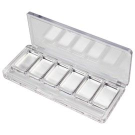 EsiFare Makeup Palette, Set of 2, Eyeshadow Palette, 6 Grid, Clear, Empty Eyeshadow Container, Refill, Lip Palette, Eyeshadow Case, Handmade Cosmetics, Divided Containers, Handmade, For Women