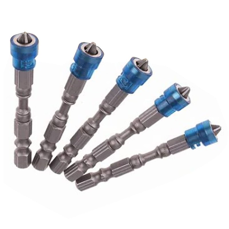 5Pcs Magnetic Screwdriver Bits Metal Cross Electric Screwdriver Bit with