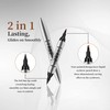 Eyeliner and Eyebrow Pencil 2-in-1 with 4 Micro Tips, Waterproof