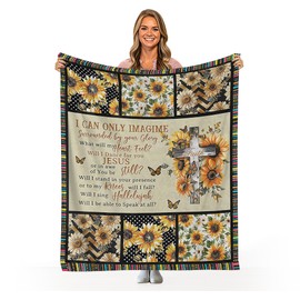 Sunflower Gifts Christian Blanket Throw - Sunflower Lovers Super Warm Soft Plush Lightweight Fleece Flannel Blanket - 50"x40"