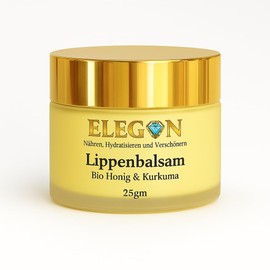 Elegon Lip Balm/Mask 25 gm, Organic Honey, Organic Turmeric, Germany Winter and Snow Lip Protection, Soft Lip Skin Curtail, Long Lasting Moisturises Lips, Reduce Lip Lines (Anti-wrinkle), Fix Rough