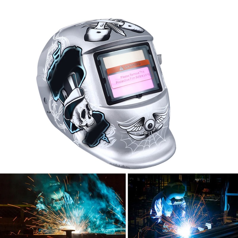 Auto Darkening Welding Helmet 93x43mm Large View Screen 2 Sensors