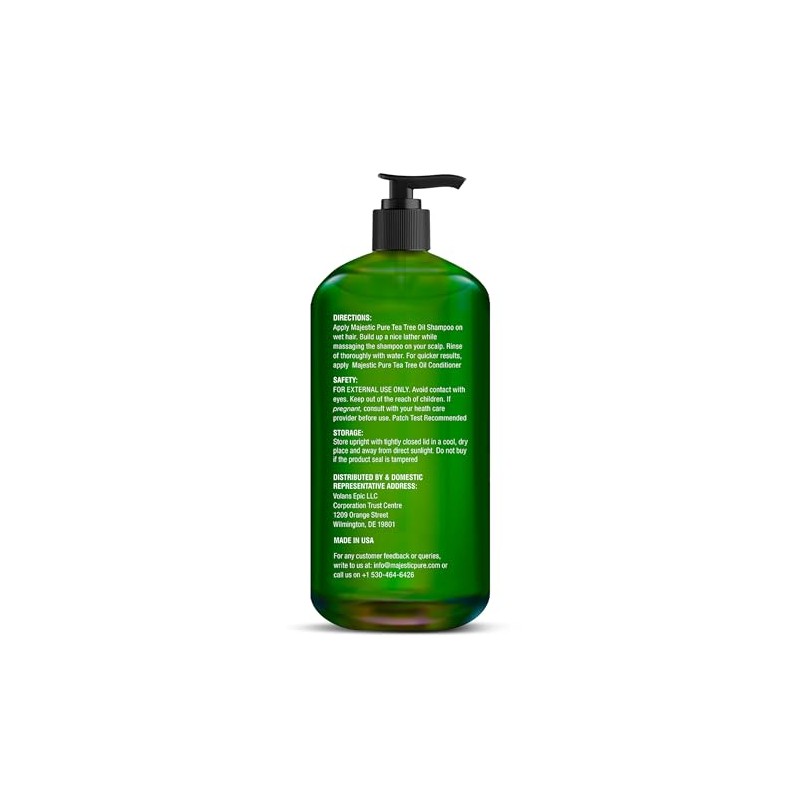 Majestic Pure Tea Tree Oil Hair Shampoo - 16flOz