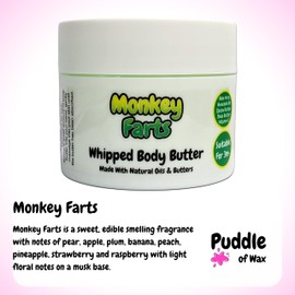 Monkey Farts - 150g Whipped Body Butter - Made with Natural Oils and Butters - Vegan Friendly - Puddle of Wax - Made in the UK