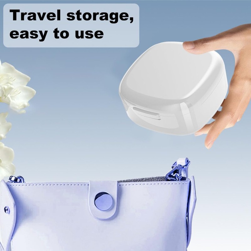 GmeDhc Braces Box with Strainer, Portable Denture Box Cover, Invisible