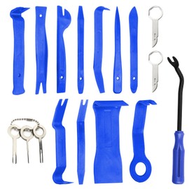 Aoibeely Disassembly Tool Car Lever Tool Trim Wedges: 17 Pieces Plastic Tool Car Disassembly Tool Kit Plastic Wedges Car for Removal Car Door Door Panel and Plates Blue