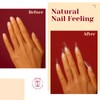264PCS Long Coffin Clear Fake Nail Tips,ROSALND Full Cover Press