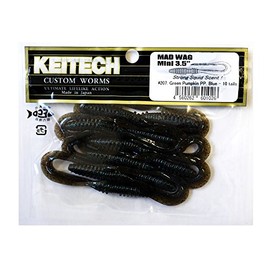 Keitech Mad Wag Mini 3.5 Inch Green Pumpkin Polypropylene Blue