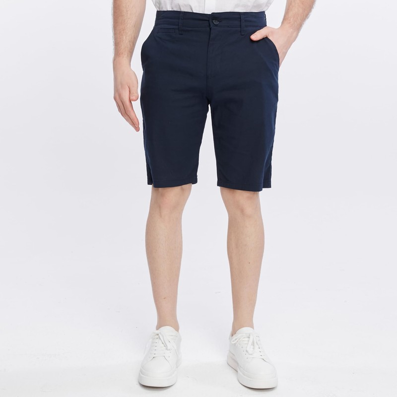 Xact Premium Men's Linen Blend Chino Shorts, navy