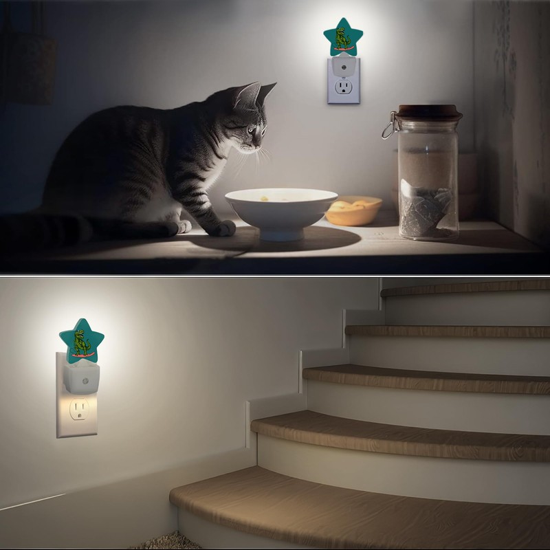 Losthll Dinosaur Green Night Light Plug-in Dusk to Dawn Smart