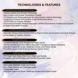 VANGELO Women Professional Slip Resistant Clog Waterproof Nurse Work Chef Shoe NIKO Removable Insole Fushia-1 Size 9