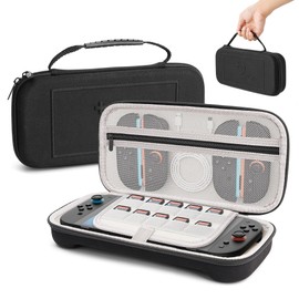 CBDYWVR Carrying Case for Switch 2 Console, with 10 Games Storage Cartridges, Protective Waterproof Switch 2 Bag with Mesh Pocket, Hard Shell Travel Box for Switch 2 Console & Accessories