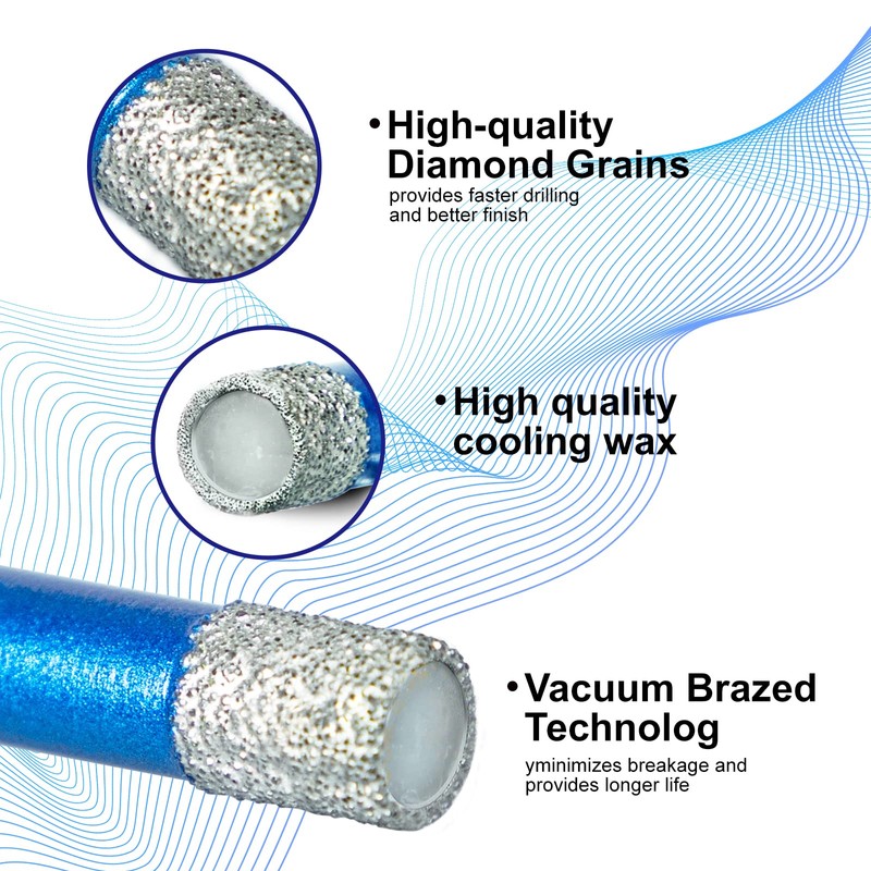 SALI Diamond Core Drill Bits Set 5pcs Tile Hole Saws