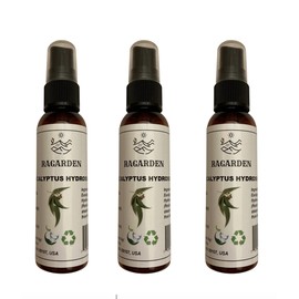 RAGARDEN Eucalyptus Hydrosol (Floral Water). 3 pack of 2 oz Spray Bottles.