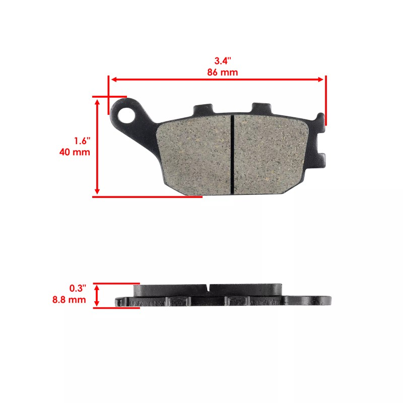 Caltric Front and Rear Brake Pads for Honda VT1300CX Fury