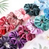 Triko 12 Coleteros de Seda Satinada de 4.5 Pulgadas, Scrunchies