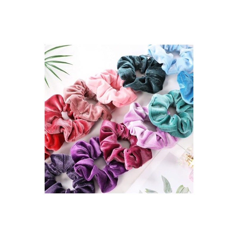 Triko 12 Coleteros de Seda Satinada de 4.5 Pulgadas, Scrunchies
