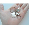 Safe Travels Charm Keychain with Pinky Promise Charm & Swivel