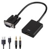 WJBCNEENT VGA to HDMI Adapter Converter 1080P with Audio USB