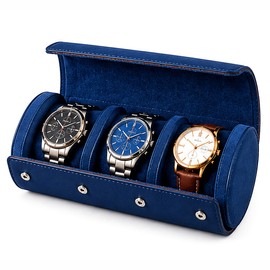 Vintage Leather Watch Travel Case for Storage – Portable 1/2/3-Slot Watch Organizer for Travel and Daily Display