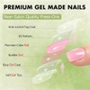 SXVME Uñas postizas cortas cuadradas de gel suave, 30 piezas,