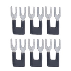 Fork Type Terminal Strip,Jumper Block Connectors Barrier Electrical Crimp Easy Install Insulated Spade Any Position Meet Different Demand Good Conductivity for Household Appliances (TB-1502)