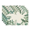 Artoid Mode Eucalyptus Leaves Summer Placemats Set of 4, 12x18
