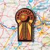 Vagabond Heart Knoxville Tennessee Enamel Pin - Sunsphere Souvenir -