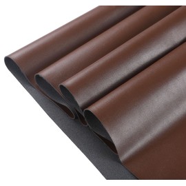 Picheng Vinyl Faux Leather Sheets:Dark Brown Smooth Faux Leather Fabric Waterproof 54" x 36" Vinyl Upholstery Leather Soft Synthetic for Upholstery Car, Bags,DIY Crafts (Dark Brown)