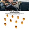 10PCS Electric Guitar Pickup Switch Tip Gold Round Retro Plastic