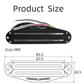 Create idea Electric Guitar Pickup Humbucker Pickup Single Coil Sized Dual Hot Rail Humbucking Coil Pickup Electric Guitar Replacement Accessories