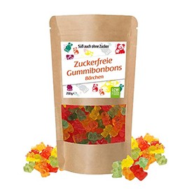 Zuckerfreie Gummibonbons Gummibärchen von LCW | 250g Beutel | zuckerfrei, 0g Zucker | fettfrei | Fruchtgummi / Gummibärchen ohne Zucker mit Süßungsmittel Maltit